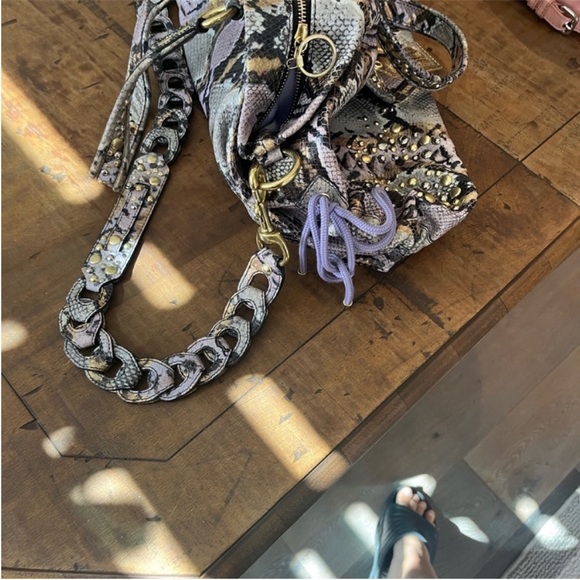 Coach Studded Snake Print Shoulder Bag - Picture 9 of 15